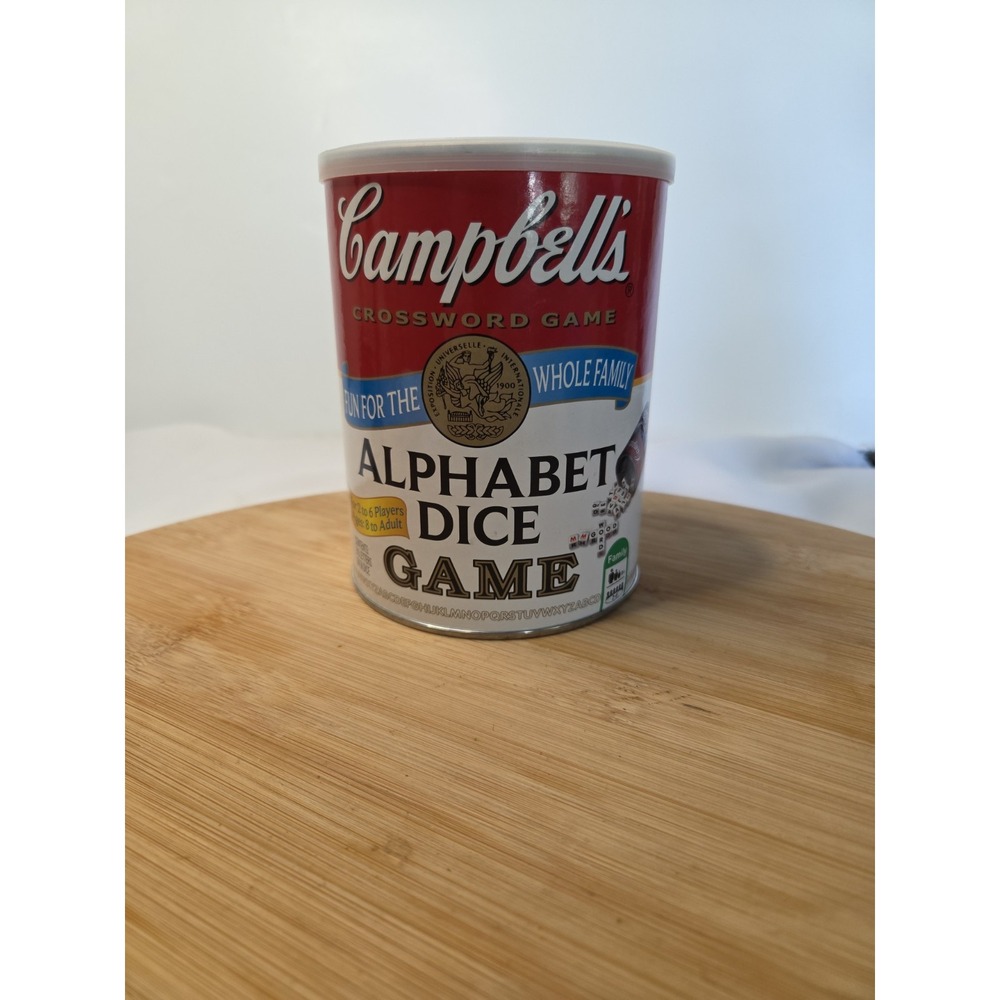 Campbells Soup Alphabet Dice Crossword Family Game Complete 36 Dice